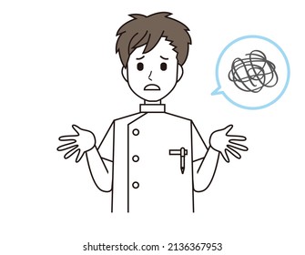 Male nurse. health care worker. Vector illustration.