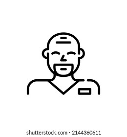 Male Nurse. Healthcare Worker Icon. Pixel Perfect, Editable Stroke