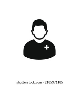 Male Nurse Icon. Editable Vector EPS Symbol Illustration. 