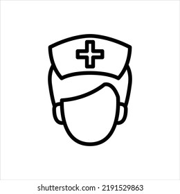 Male Nurse Icon Vector Graphic Illustration