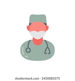 Male Nurse icon in vector. Logotype
