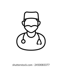 Male Nurse icon in vector. Logotype
