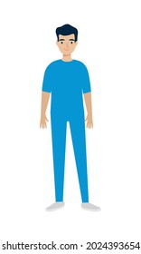 male nurse on white background