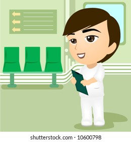 Enfermero masculino - Vector