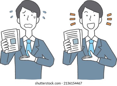 Male office worker giving a presentation