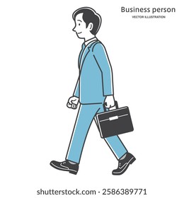 Male office worker walking to work