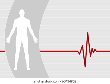 Male on pulse background