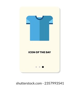 Male outerwear flat vector icon. T shirt, cotton isolated vector sign. Clothes and wear concept. Vector illustration symbol elements for web design and apps