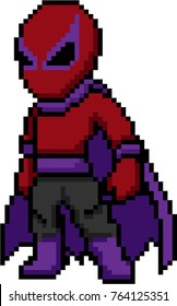 Male Outlaws Fighter Character 8 Bit Pixel Art For Game Isolated