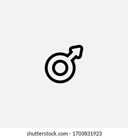 male outlined sign icon vector illustrator sign