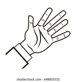 male palm hand gesture palm business icon