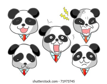 Male panda emotion