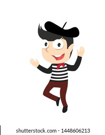male pantomime vector illustration design