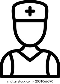 icono de línea delgada del vector del paciente masculino