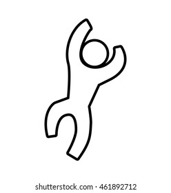 Male person concept represented by pictogram icon. Isolated and flat illustration