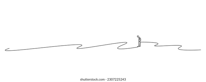 male person walking away calm cool alone lifestyle line art