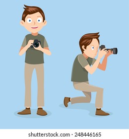 Male Photographer Vector 