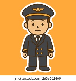 a male pilot wearing a pilot uniform