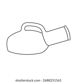 Diseño de Ilustración vectorial de icono de urinario de plástico masculino