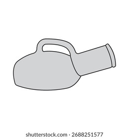Diseño de Ilustración vectorial de icono de urinario de plástico masculino