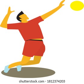 Male Player want to smash the ball