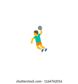 Male playing handball vector illustration