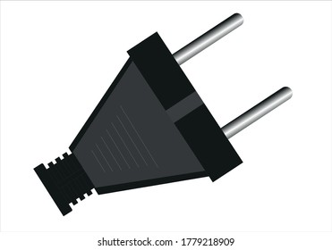 
Male plug on white background
