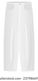 Male plus size pants. vector illustration