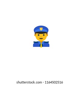 Male police officer vector illustration