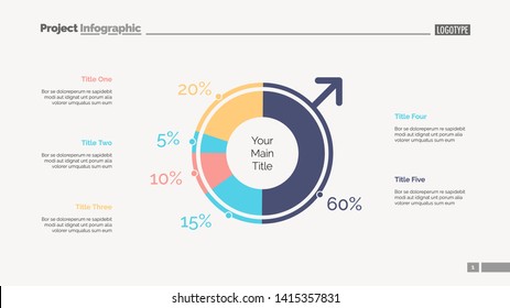 Male population slide template. Business data. Graph, diagram, design. Creative concept for infographic, report. Can be used for topics like research, information, analysis