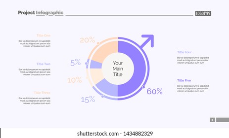 Male population slide template. Business data. Graph, diagram, design. Creative concept for infographic, report. Can be used for topics like research, information, analysis
