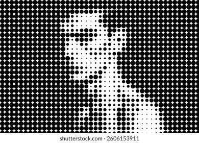 Male Portrait in Halftone Dot Style