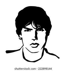 Male portrait. Man's face.
