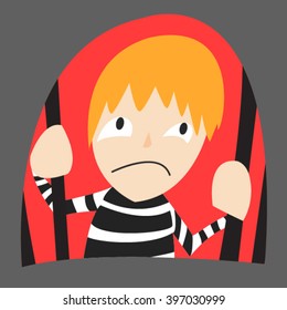 Male Prisoner Cartoon Stock Vector (Royalty Free) 397030999 | Shutterstock