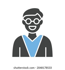 Male Professor icon vector image. Can also be used for Physical Fitness. Suitable for mobile apps, web apps and print media.