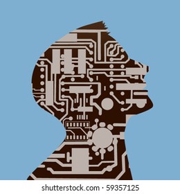 Male profile computer circuit board