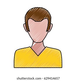 Male profile faceless