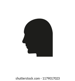 Male profile icon. Simple vector illustration.