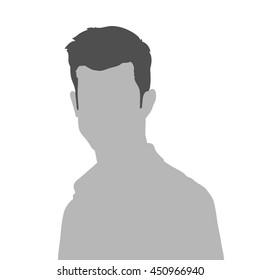 Male Profile Picture Placeholder. Vector illustration. Design social profile template. avatar people. Flat style.