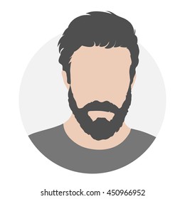 Male Profile Picture Placeholder. Vector illustration. Design social profile template. avatar people. Flat style.