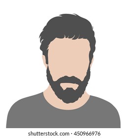 Male Profile Picture Placeholder. Vector illustration. Design social profile template. avatar people. Flat style.