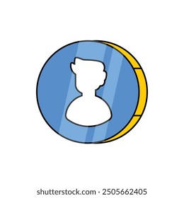 Male Profile User Vector Illustration