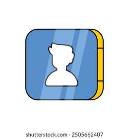 Male Profile User Vector Illustration