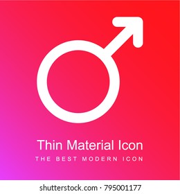 Male red and pink gradient material white icon minimal design