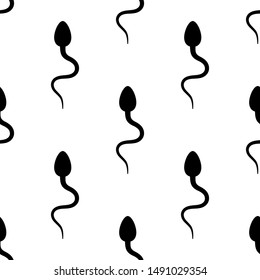 Male reproductive cell icon seamless pattern background. Vector illustration.