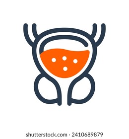Male Reproductive Prostate Vector Icon Illustration