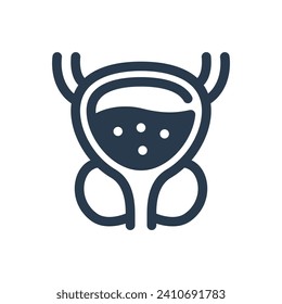 Male Reproductive Prostate Vector Icon Illustration