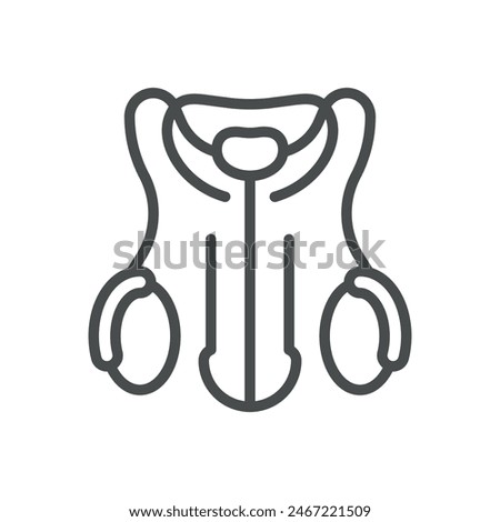 Male Reproductive System Icon. Isolated Line Illustration of Human Male Reproductive System, Representing Urology, Andrology, and Reproductive Health. Perfect for Medical and Healthcare Applications.