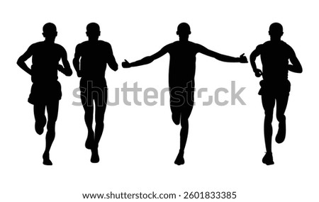 male runner silhouette front view