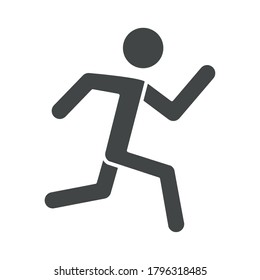 Male Running Speed Sport Race Silhouette Stock Vector (Royalty Free ...